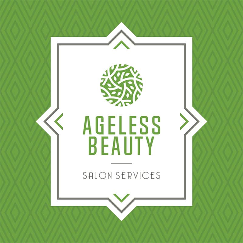 Ageless Beauty logo design.