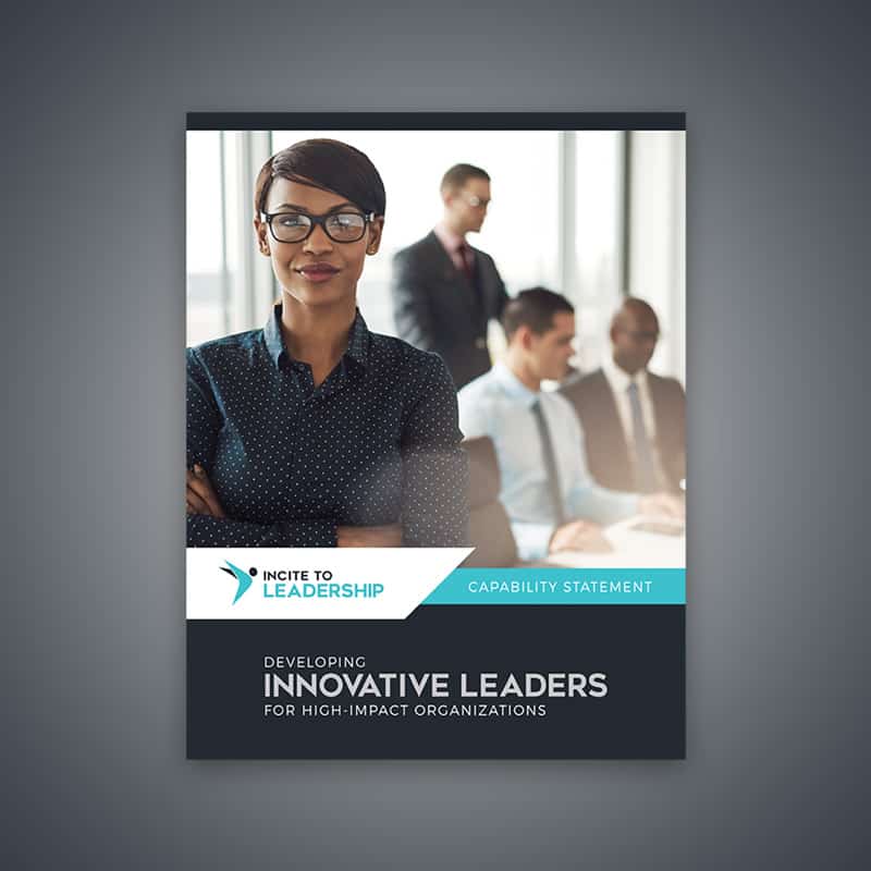 Brochure Design for Incite to Leadership - cover page.