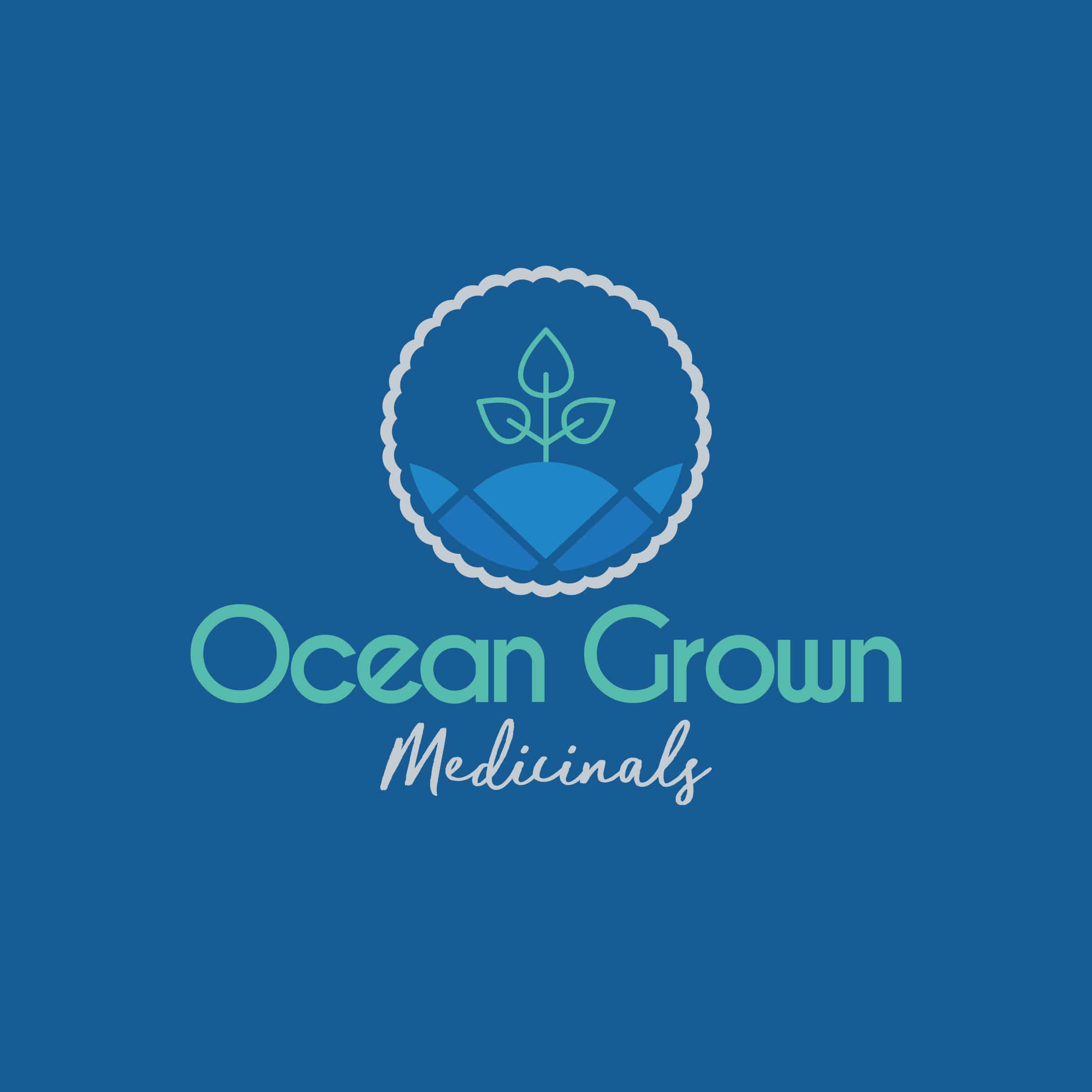 Logo design and branding for Ocean Grown Medicinals.