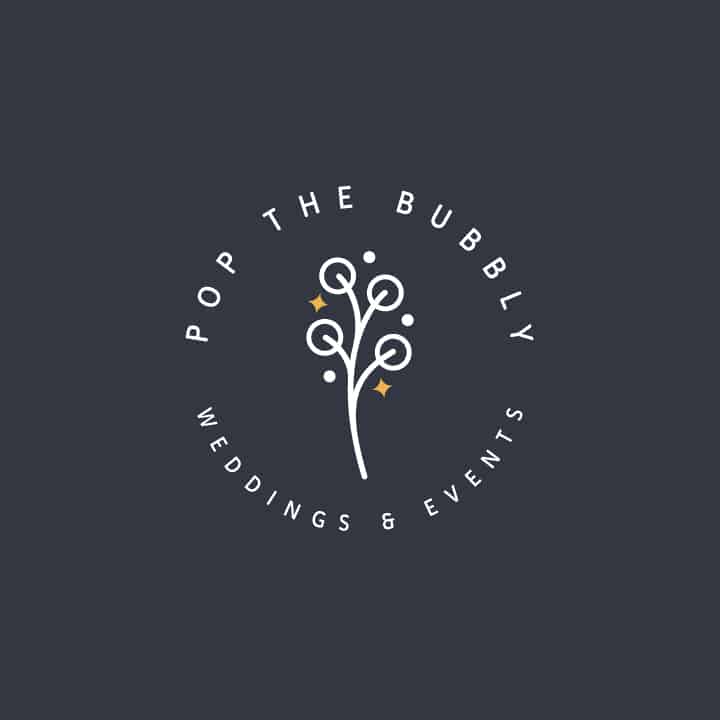 A logo and brand designs for Pop the Bubbly Events in Charleston, SC.